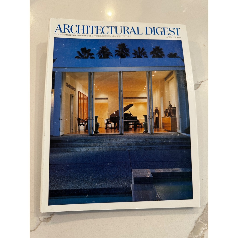 Architectural Digest Magazine April 1997 Vintage Interior Design Architecture